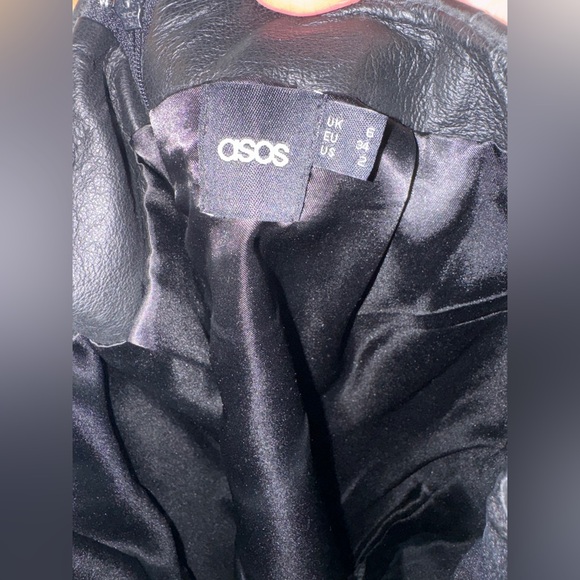 ❤️ ASOS NWOT Black Leather Skirt | Sz 2 - Picture 3 of 5